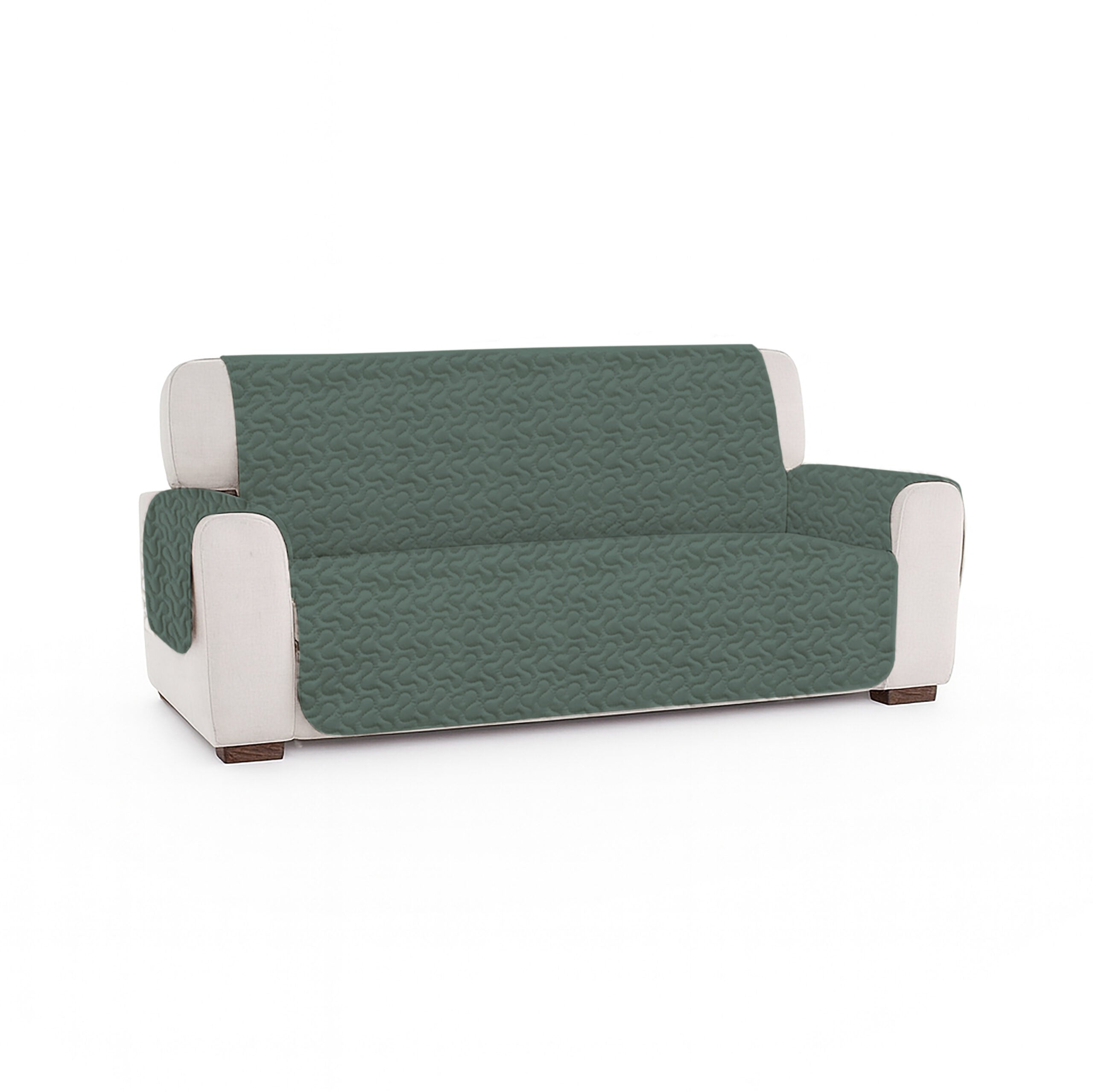 Cuvertură matlasată canapea 3 locuri două fețe - STEEL GRAY